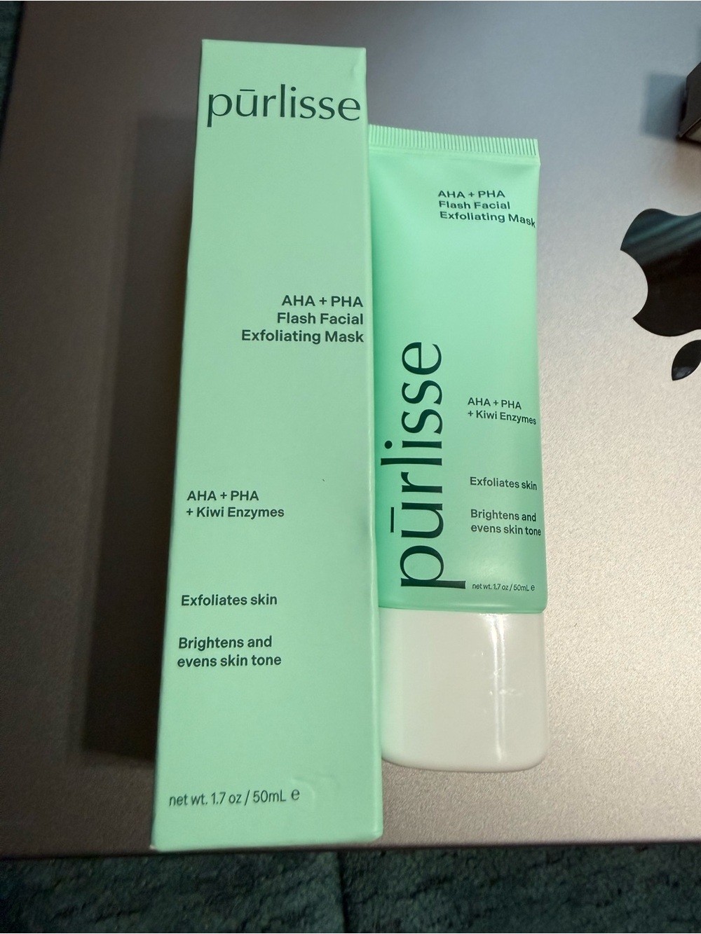 purlisse Mint-Green AHA + PHA Flash Facial Exfoliating Mask